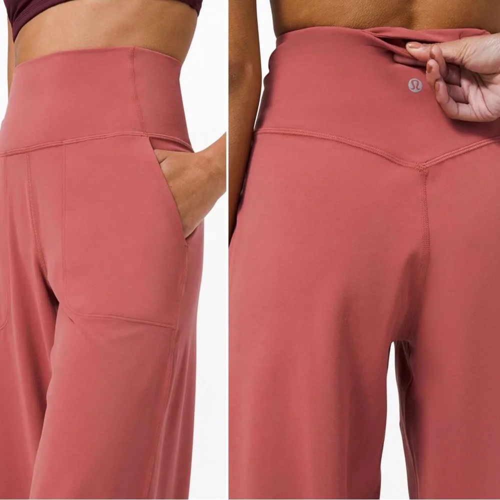 Lululemon Align Wide‎ Leg Crop Size 4 Rustic Coral - Picture 2 of 5